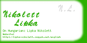 nikolett lipka business card